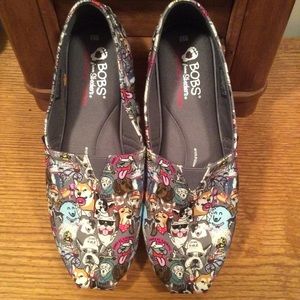 BOBS SKECHERS W/SHIBA INU FLATS